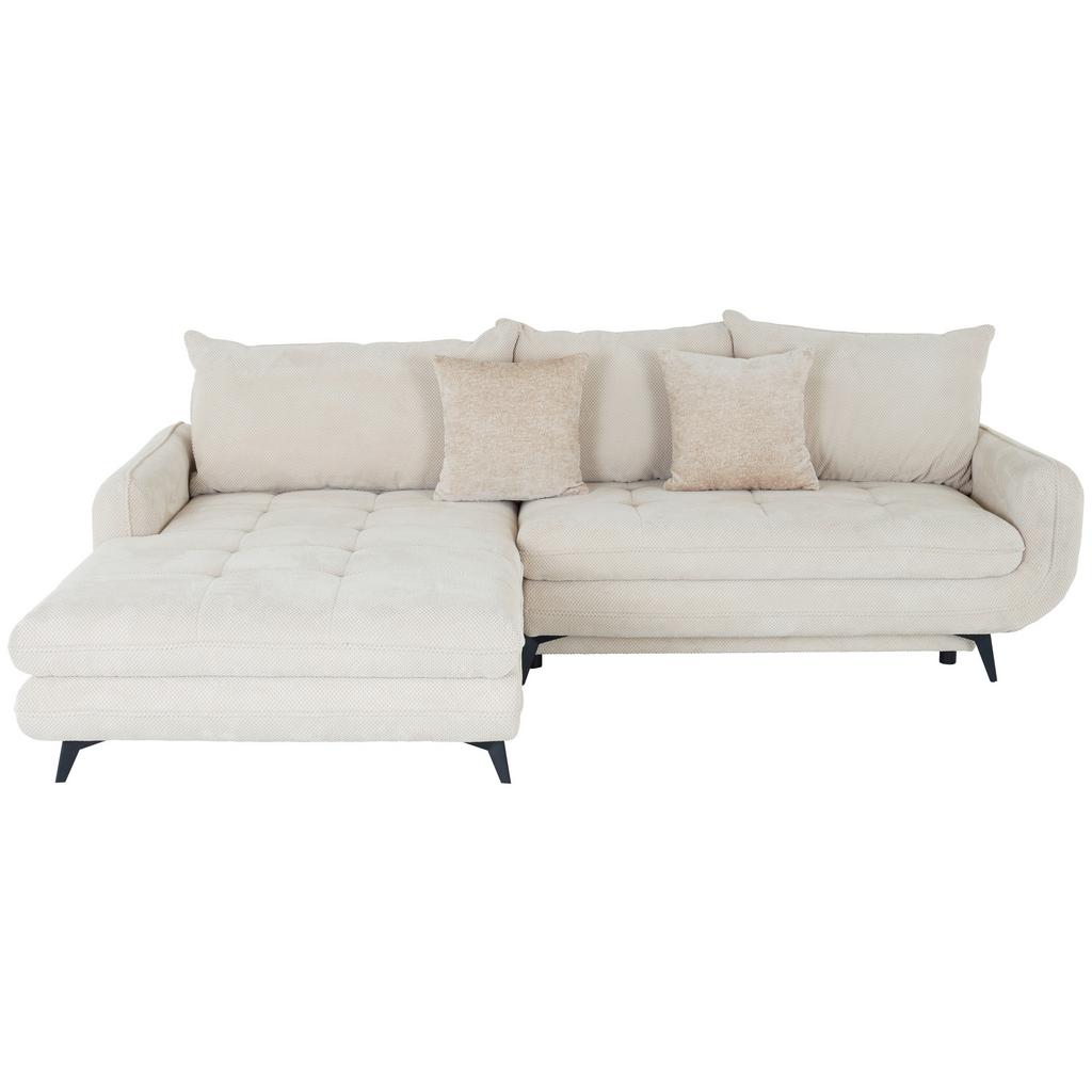 Ecksofa mit Schlaffunktion & Bettkasten Wave Beige