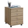 Rollcontainer Eiche Dekor Lona Mini 42x57x50 Cm - Sonoma Eiche, Basics, Holzwerkstoff/Kunststoff (42/57/50cm) - MID.YOU