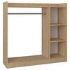 Kleiderschrank Palosa Honigeiche Dekor - Honigeiche, Design, Holzwerkstoff (124/120/35cm) - MID.YOU