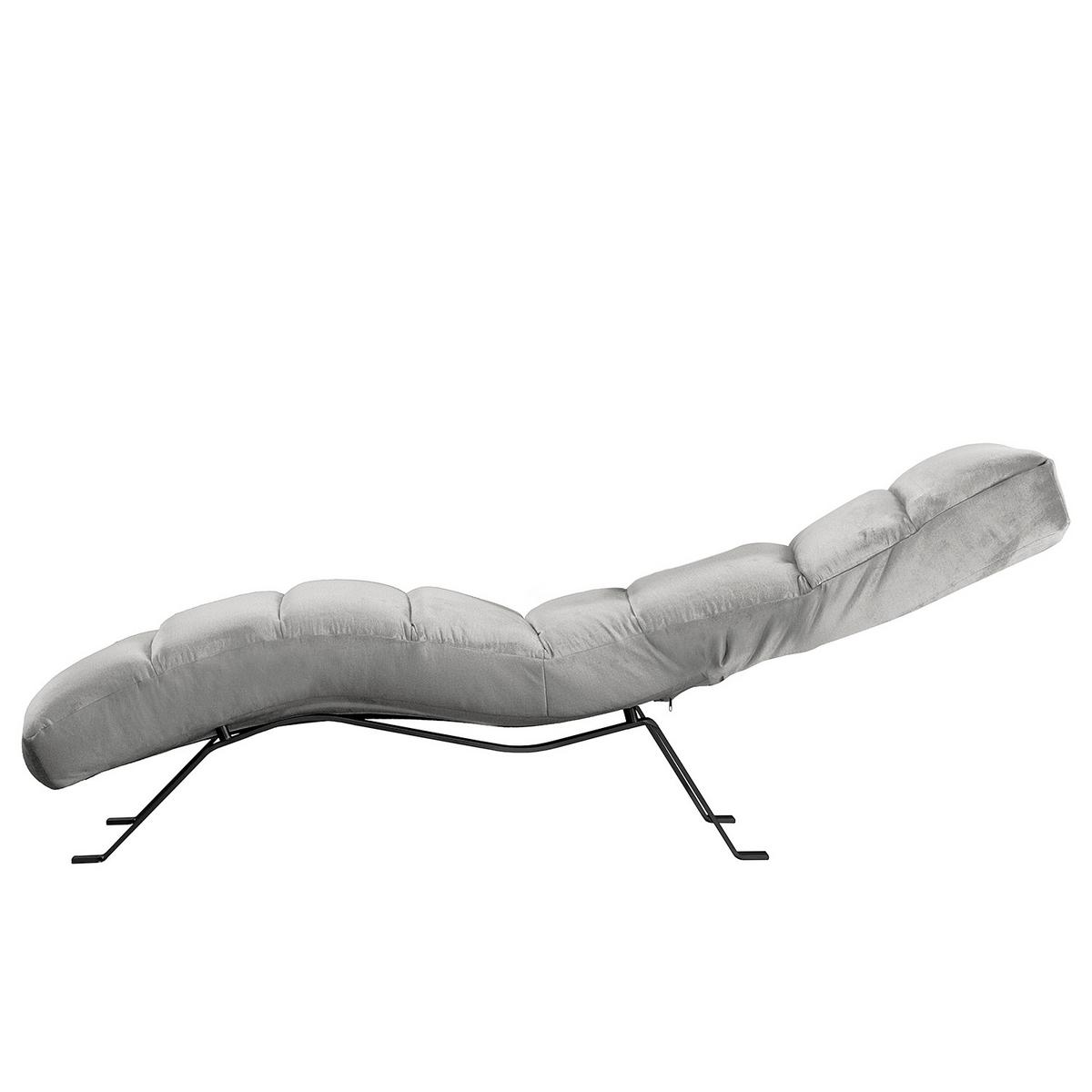 Relaxliege Swing Black Grau B: 65 cm - Schwarz/Grau, Design, Textil (65/65-95/171cm) - Livetastic