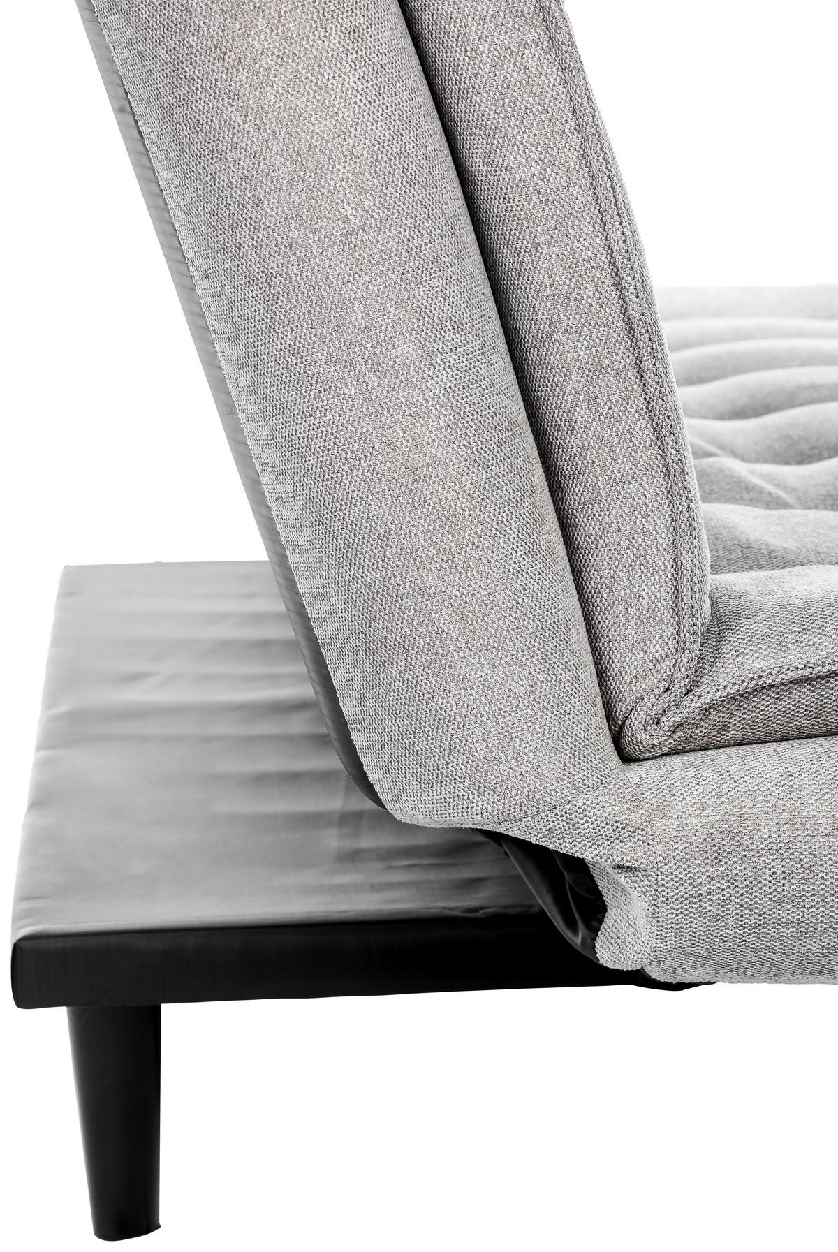 Rozkládací pohovka SUN, šedá, sklopná, max. 360 kg - šedá/černá, Moderní, dřevo/textil (190/83/93cm) - Mömax