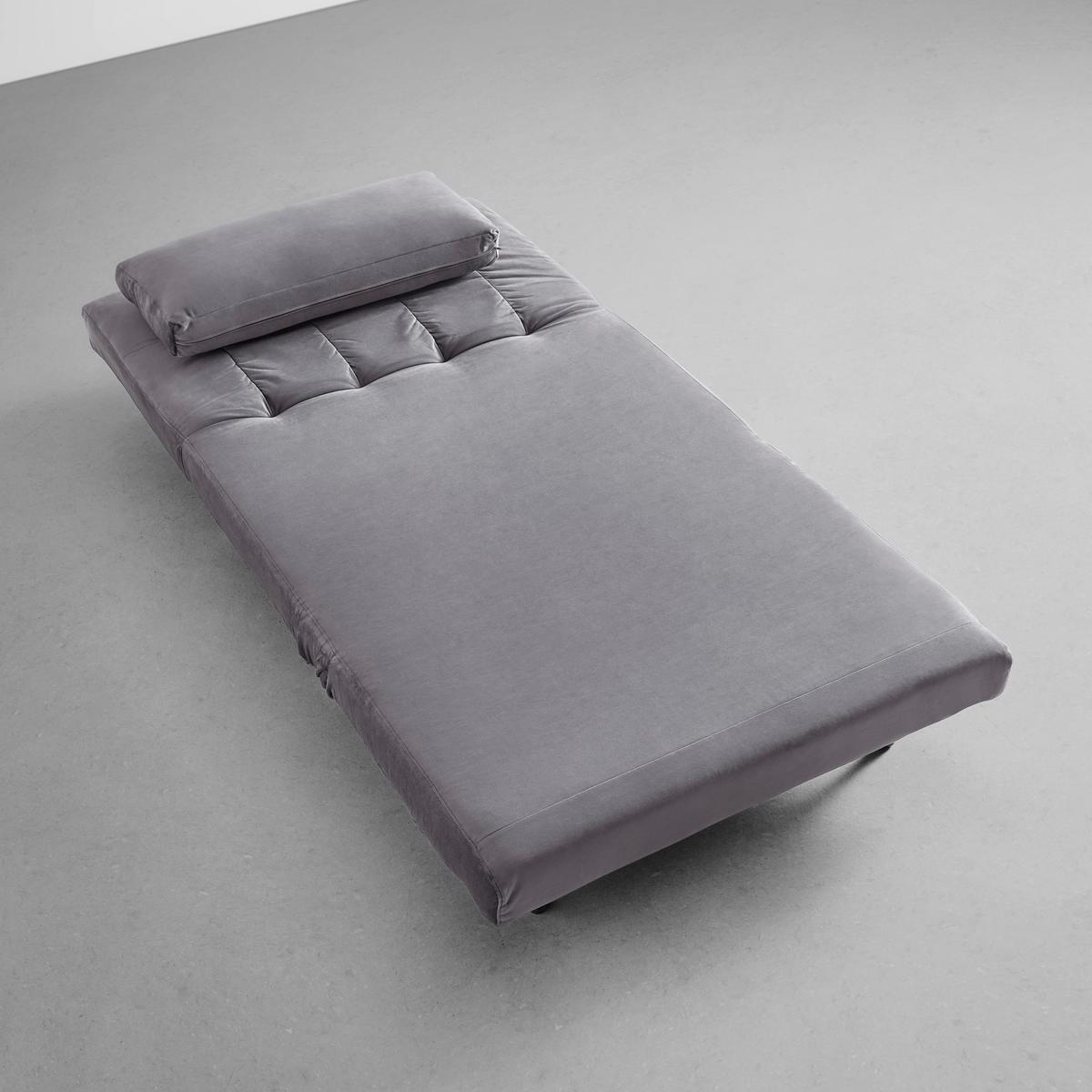 Rozkladádací křeslo Levin - šedé - šedá/přírodní barvy, Moderní, dřevo/textil (103/94/82cm) - P & B
