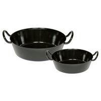 Riess Pfannenset 2-Teilig für Alle Herdarten - Schwarz, KONVENTIONELL, Metall (20+30cm) - Riess