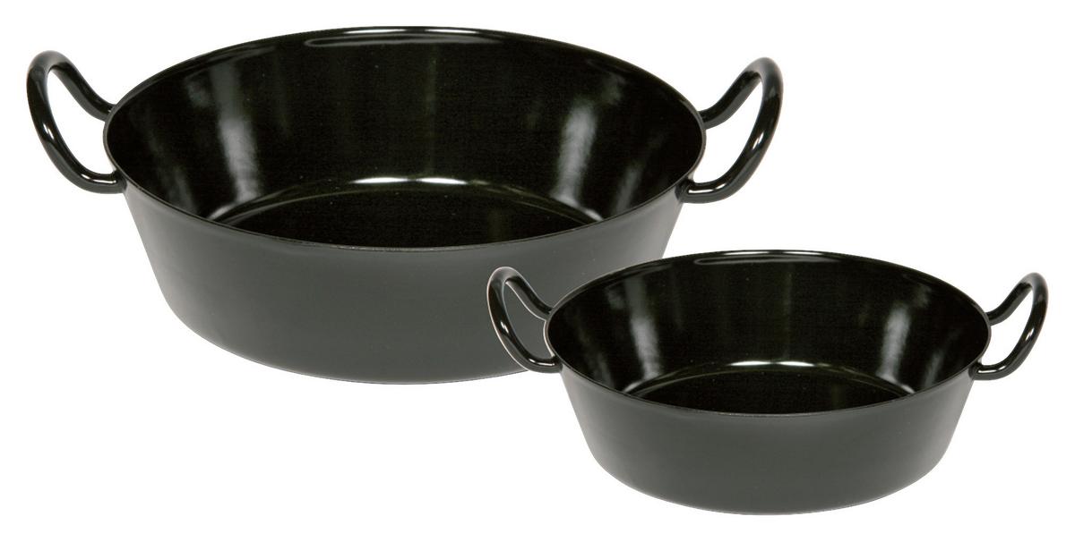 Riess Pfannenset 2-Teilig für Alle Herdarten - Schwarz, KONVENTIONELL, Metall (20+30cm) - Riess