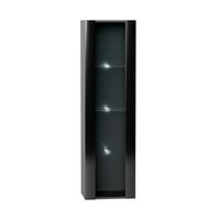 Hängevitrine Wandvitirine Vivien 09 Led - Schwarz Hochglanz/Schwarz, Design, Glas/Holzwerkstoff (40/140/30cm) - Livetastic