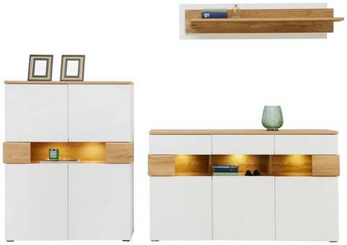 ŠIROKÁ KOMODA DIMITRI - Moderní, kompozitní dřevo/plast (150/88/42cm)