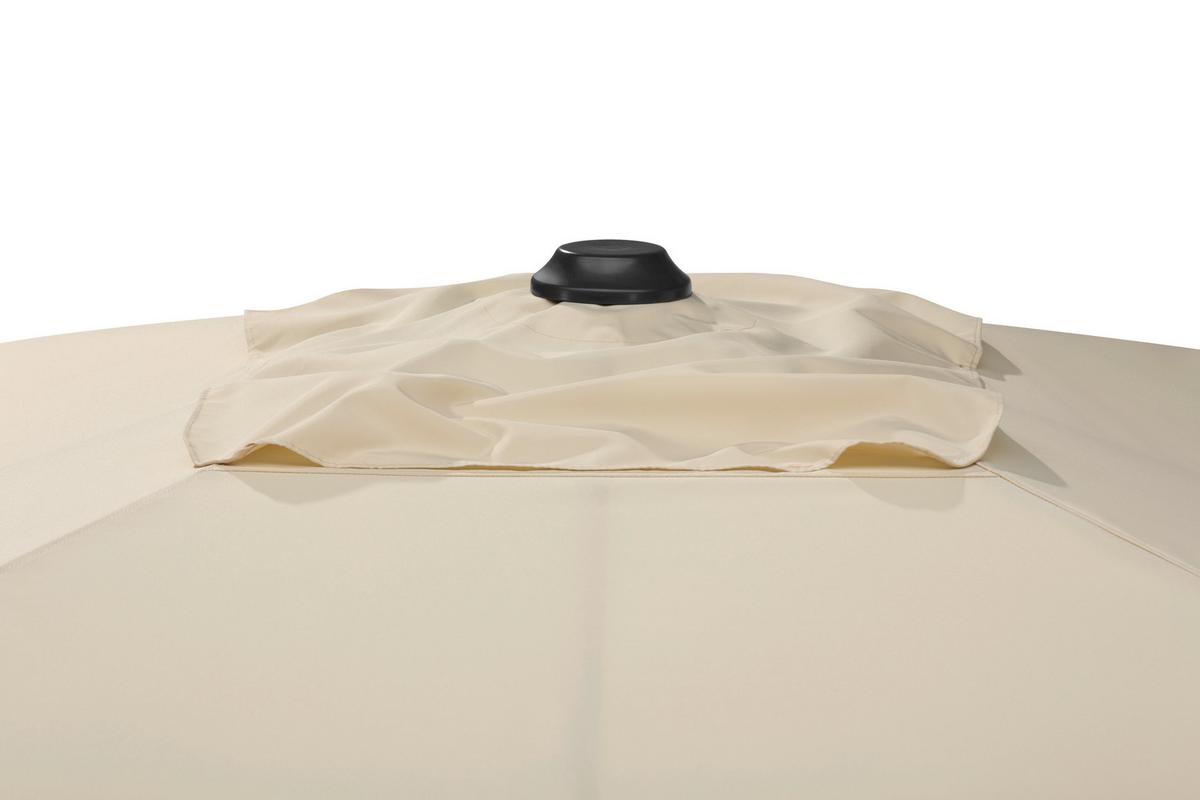 Ampelschirm Rhodos Twist Bxhxt: 322x276x260-350 Cm Naturfarben - Anthrazit/Naturfarben, Basics, Textil/Metall (322/276/350x260cm) - Schneider