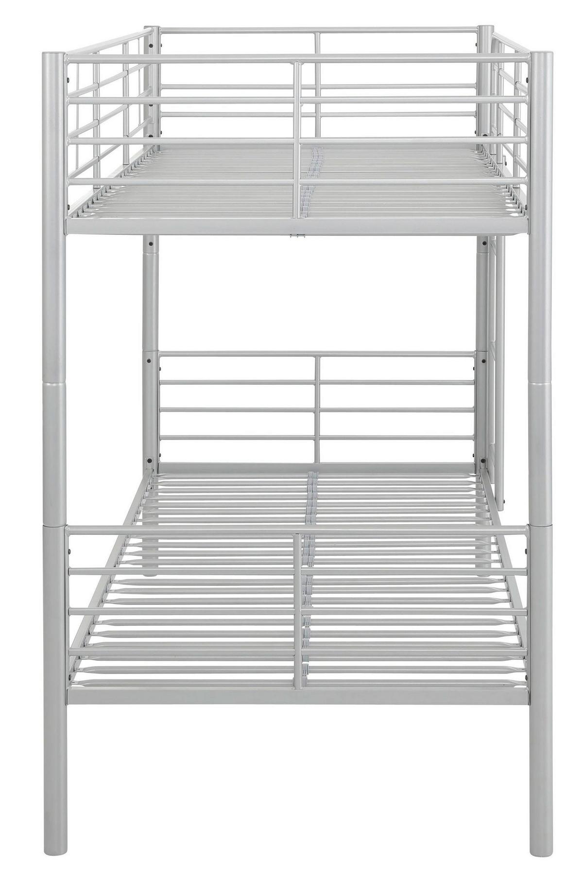 Etagenbett Rosie Silberfarben 90x200cm - Silberfarben, Design, Metall (90/200cm) - MID.YOU