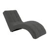 Relaxačné ležadlo LAVANDA, sivá, max. 120 kg - čierna/sivá, Modern, textil/plast (68/80/167cm) - Mömax