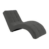 Relaxačné ležadlo LAVANDA, sivá, max. 120 kg - čierna/sivá, Modern, textil/plast (68/80/167cm) - Mömax