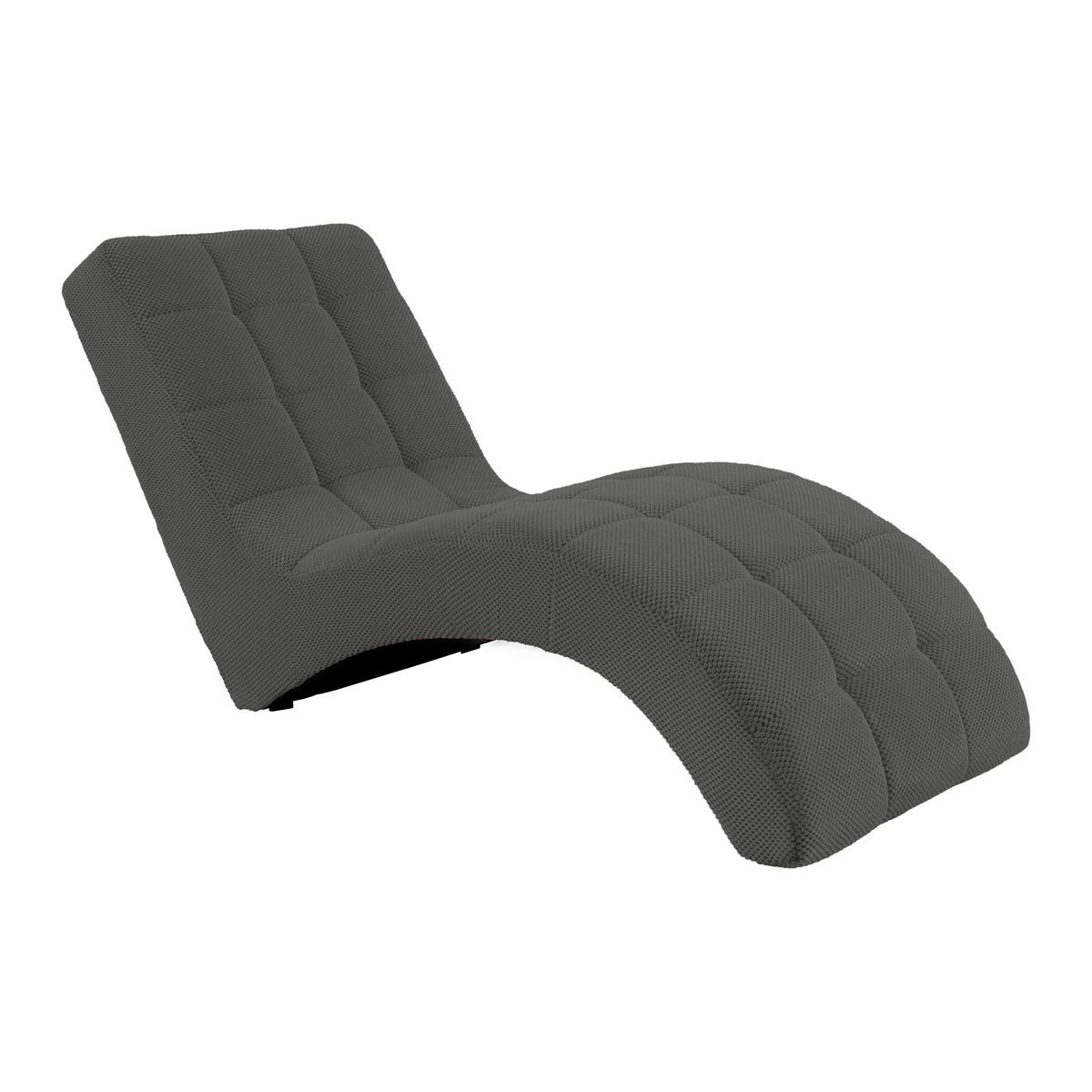 Relaxačné ležadlo LAVANDA, sivá, max. 120 kg - čierna/sivá, Modern, textil/plast (68/80/167cm) - Mömax