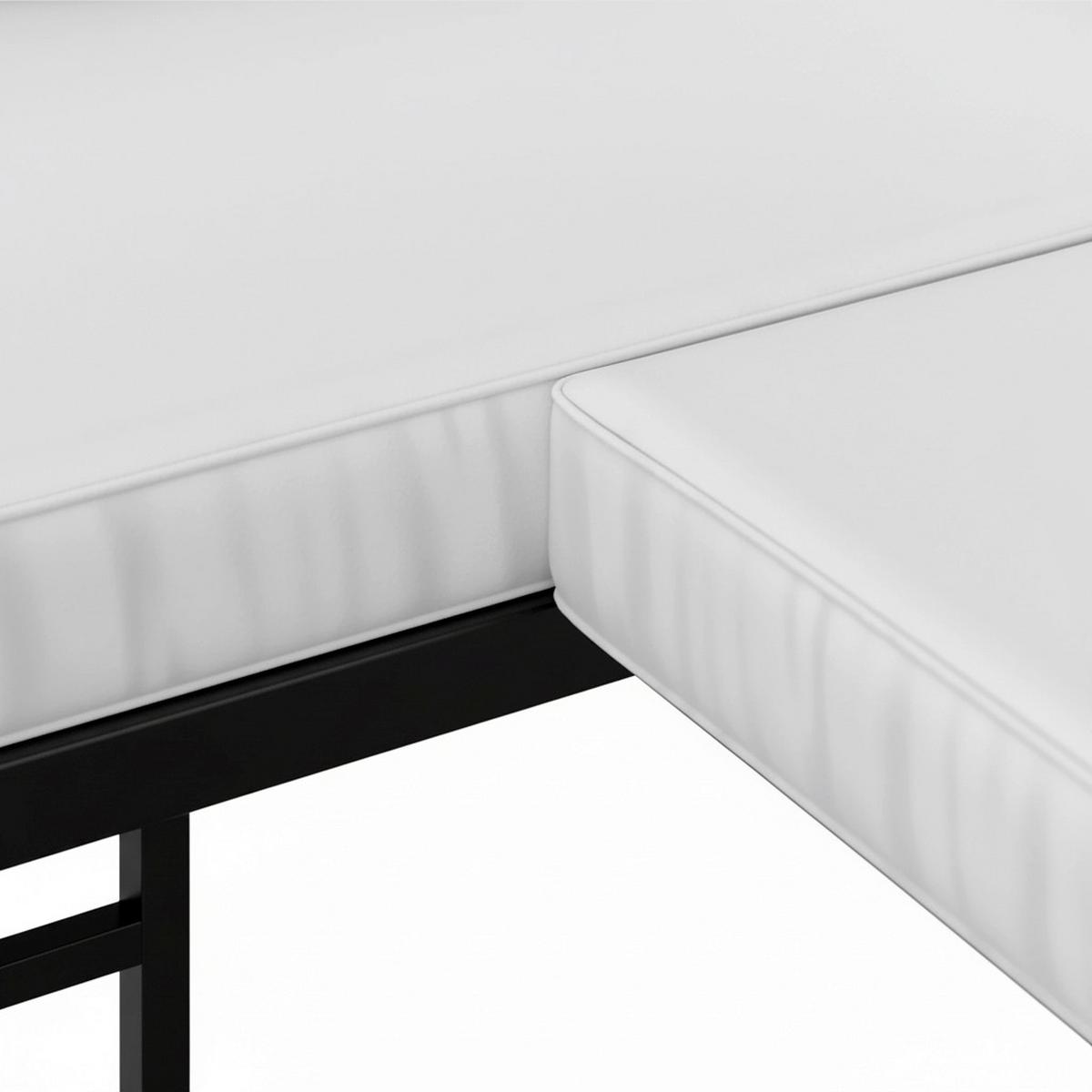 Zahradní jídelní sestava PERGOLINA - bílá/černá, Moderní, kov/textil (194/245cm) - Bessagi Garden