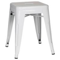 Hocker Vantaggio Stahl Weiß H: 46 Cm Stapelbar - Weiß, Basics, Metall (39/46/39cm) - MID.YOU