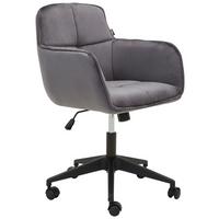 Bürostuhl Salvador höhenverstellbar Dunkelgrau - Dunkelgrau/Schwarz, MODERN, Kunststoff/Textil (60/80-90/62cm) - Livetastic