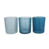 Teelichtglas Mariella - Blau/Dunkelblau, KONVENTIONELL, Glas (5,4/6,4cm) - Luca Bessoni