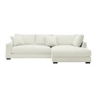 Rohová sedačka PEDRO, pravá, krémová - černá/krémová, Moderní, textil/plast (300/190cm) - Mömax