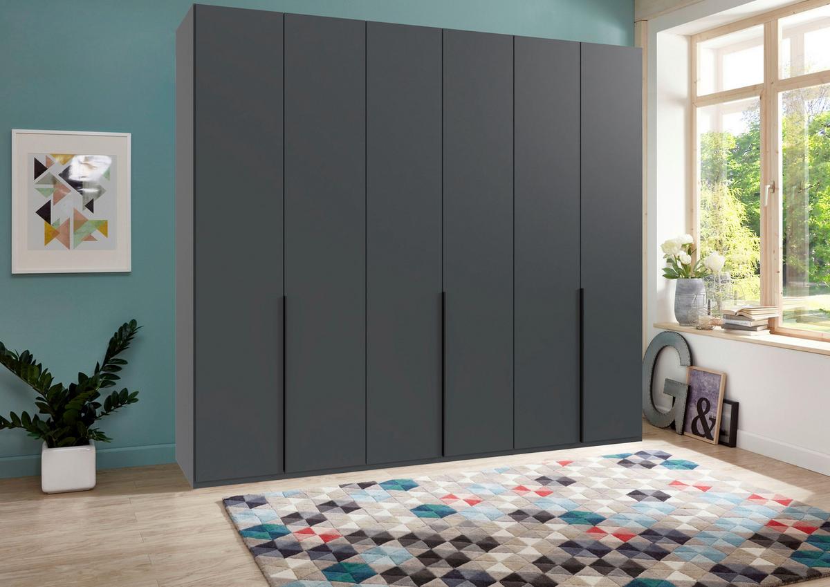 Drehtürenschrank Nx A Black Graphitfarben B: 270 cm - Graphitfarben, MODERN, Holzwerkstoff (270/236/58cm) - MID.YOU
