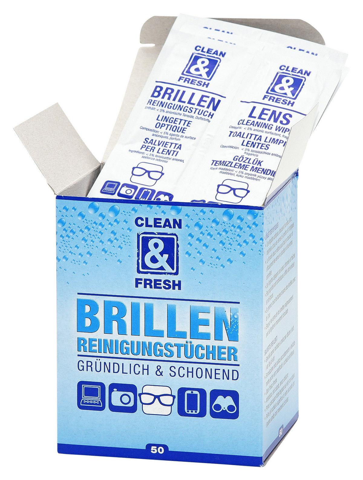 Brillenputztuch Clean&fresh 50 Stk. Transparent - Basics