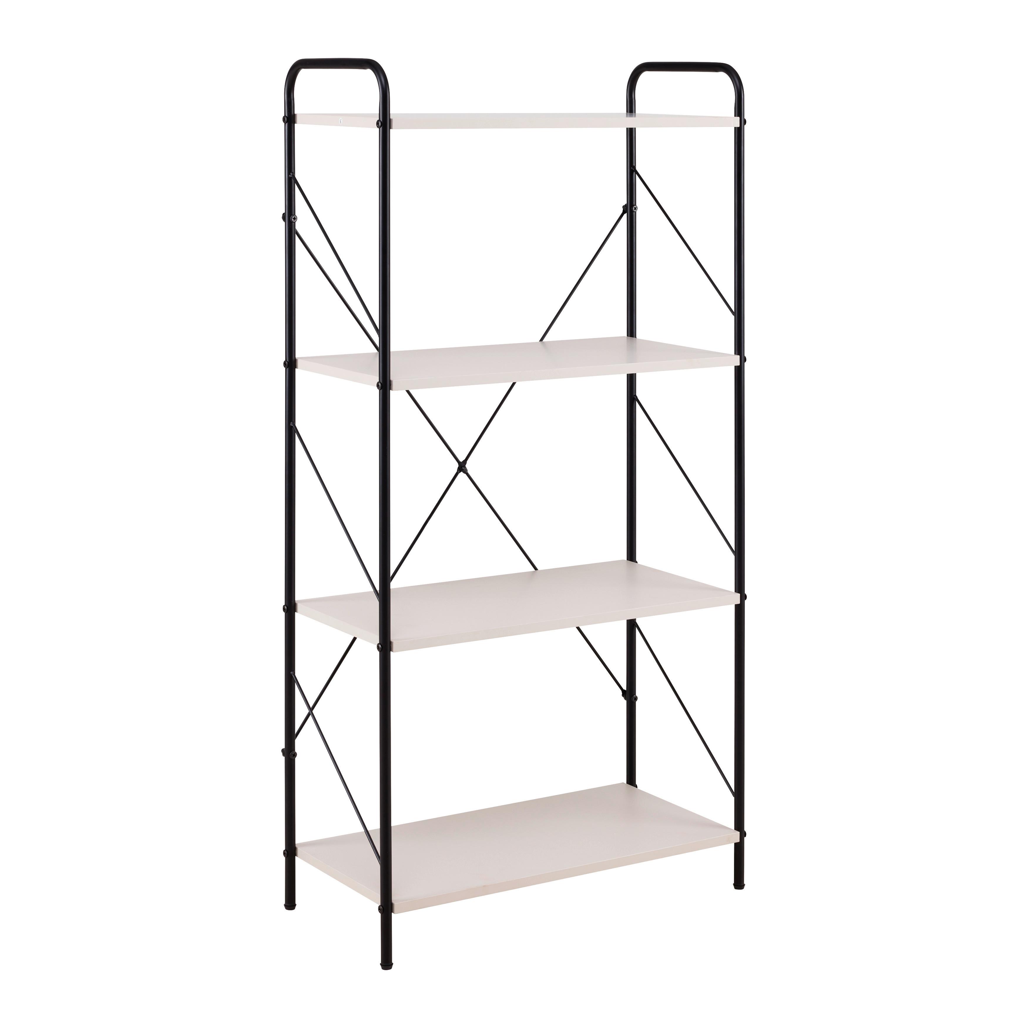 REGÁL TOM -EXKLUSIV- - čierna/kašmírová, Modern, kov/kompozitné drevo (63.2/125/30cm) - Mömax