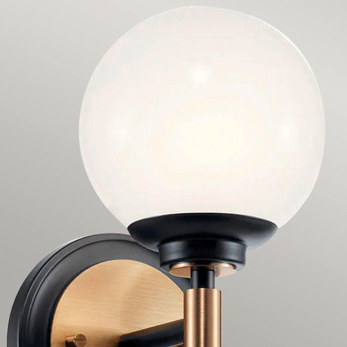 Fürdőszobai Falilámpa Kl-Benno1-Bk-Cpz - Pezsgő, Konventionell, üveg/fém (34.8/12.8/16.6cm) - Elstead Lighting