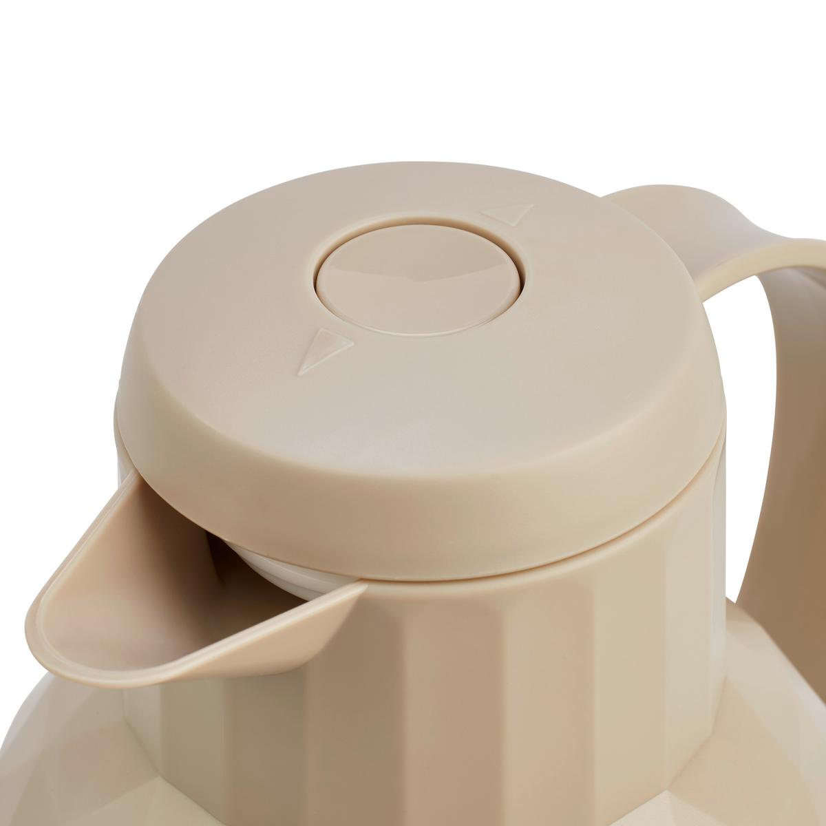 Termokanvica 1L - béžová, Modern, plast/sklo (12/24,5cm) - Mömax