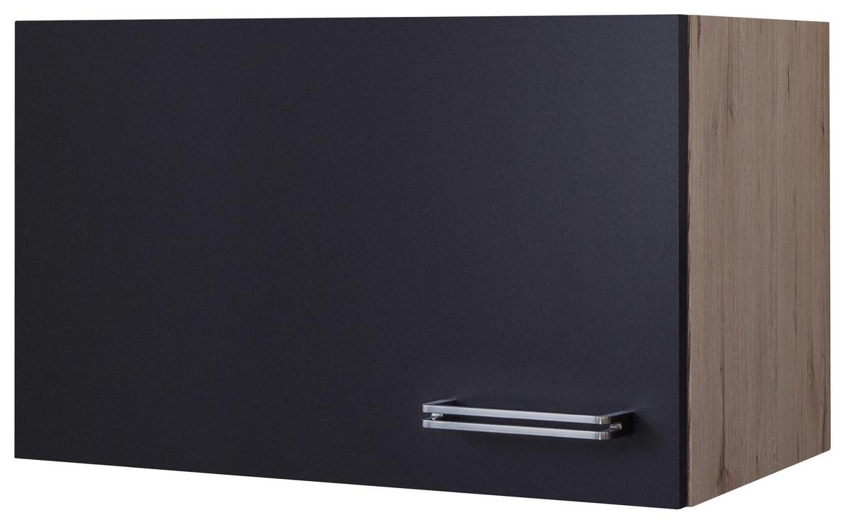 KUCHYŇSKÁ HORNÍ SKŘÍŇKA MILANO - barvy dubu/antracitová, Moderní, kov/kompozitní dřevo (60/32/32cm)