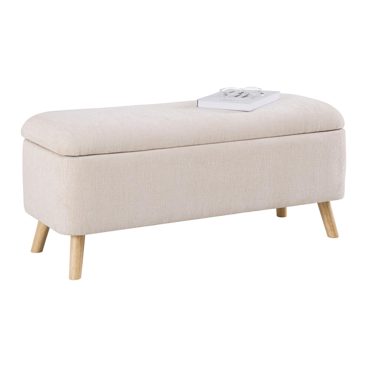 SEDACÍ LAVICE JENSON -EXKLUSIV- - přírodní barvy/béžová, Moderní, dřevo/textil (100/43/40cm) - Mömax