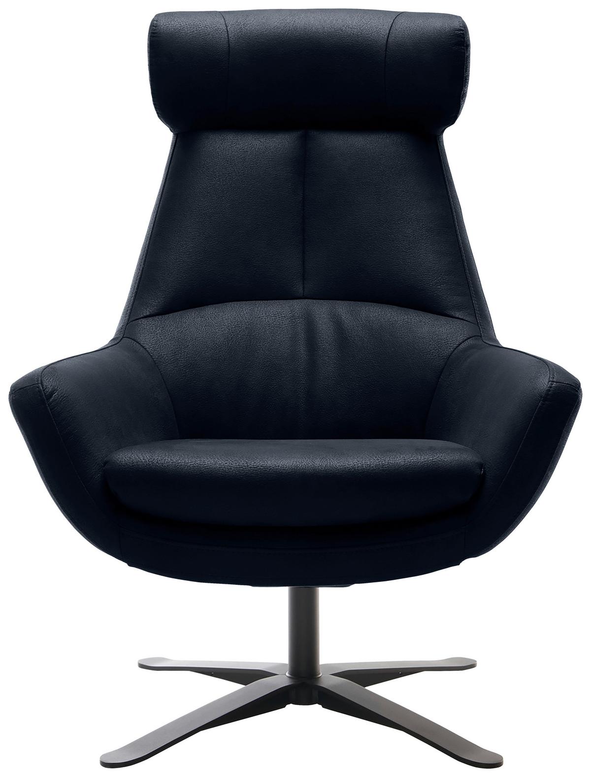 SESSEL BE ORGANIC - Blau/Schwarz, MODERN, Textil (81/112/83cm) - Trendmanufaktur