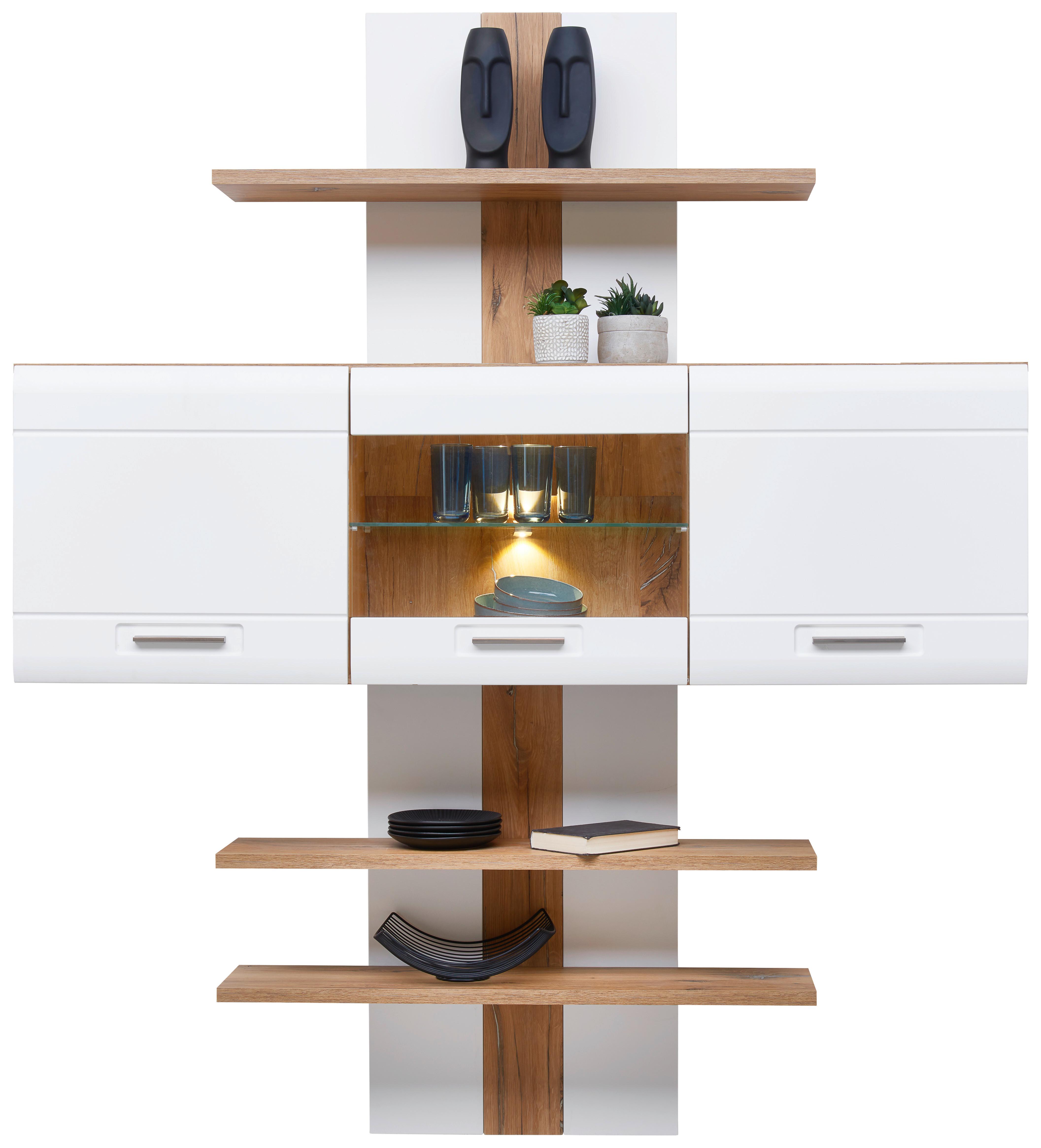 Falipolc Auris - éger/fehér, Modern, faalapú anyag (100/143/25cm) - Luca Bessoni