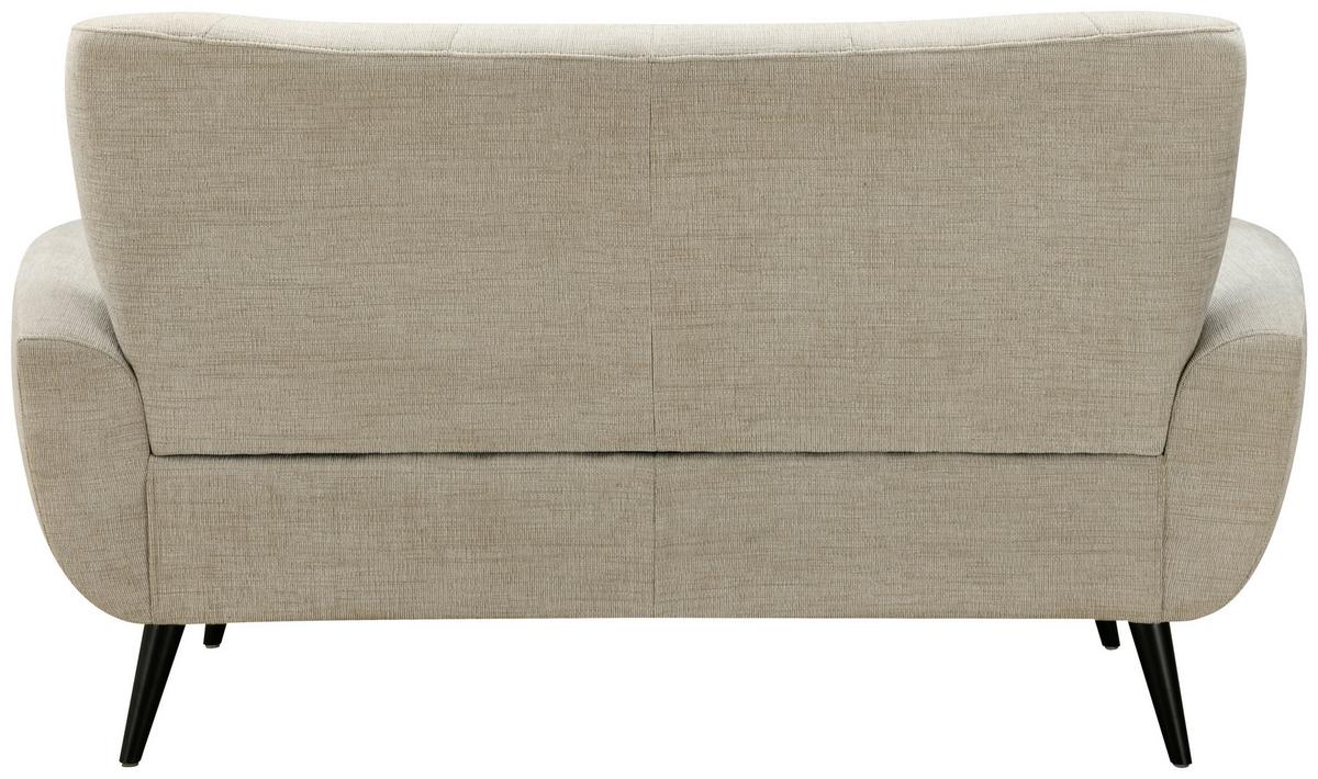 Dvoumístná pohovka PRAG, béžová - černá/béžová, Basics, kov/dřevo (165/89/91cm) - P & B