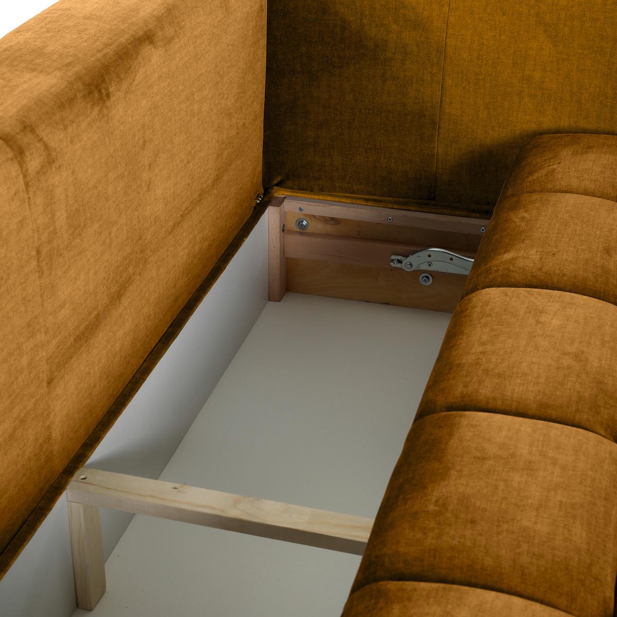 Schlafsofa Meyford - Senfgelb/Schwarz, KONVENTIONELL, Textil (250/70/118cm) - MID.YOU