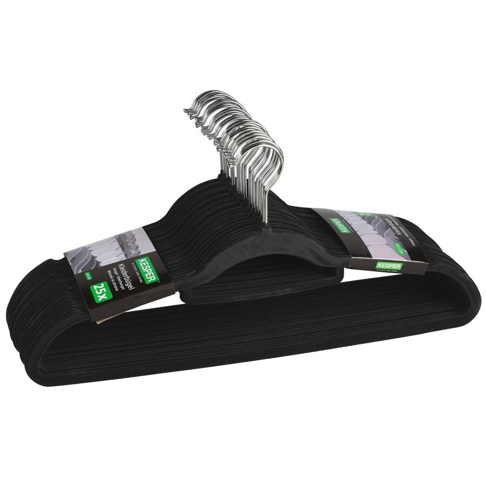 Kleiderbügel Set Anthrazit B: 45,5 cm - Anthrazit, Basics, Kunststoff (45.5/3,6/23cm) - Kesper