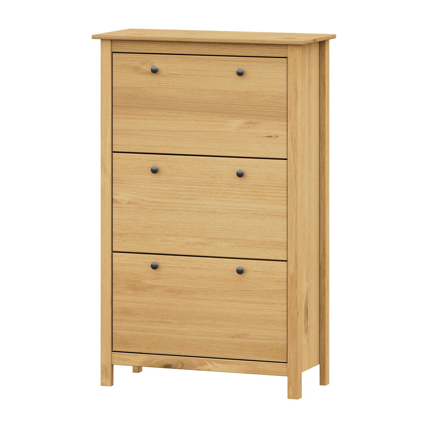 SCHUHSCHRANK SCHUHSCHRANK KIEFER GEWACHST - Naturfarben, Basics, Holz (72/124/35cm) - Livetastic
