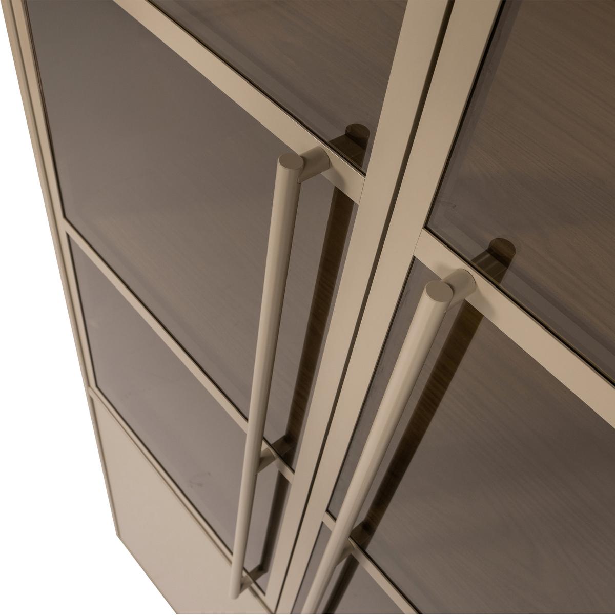 Regal Casa Schlammfarben B: 101 cm - Schlammfarben, Design, Glas/Holz (101/236/40cm) - Livetastic