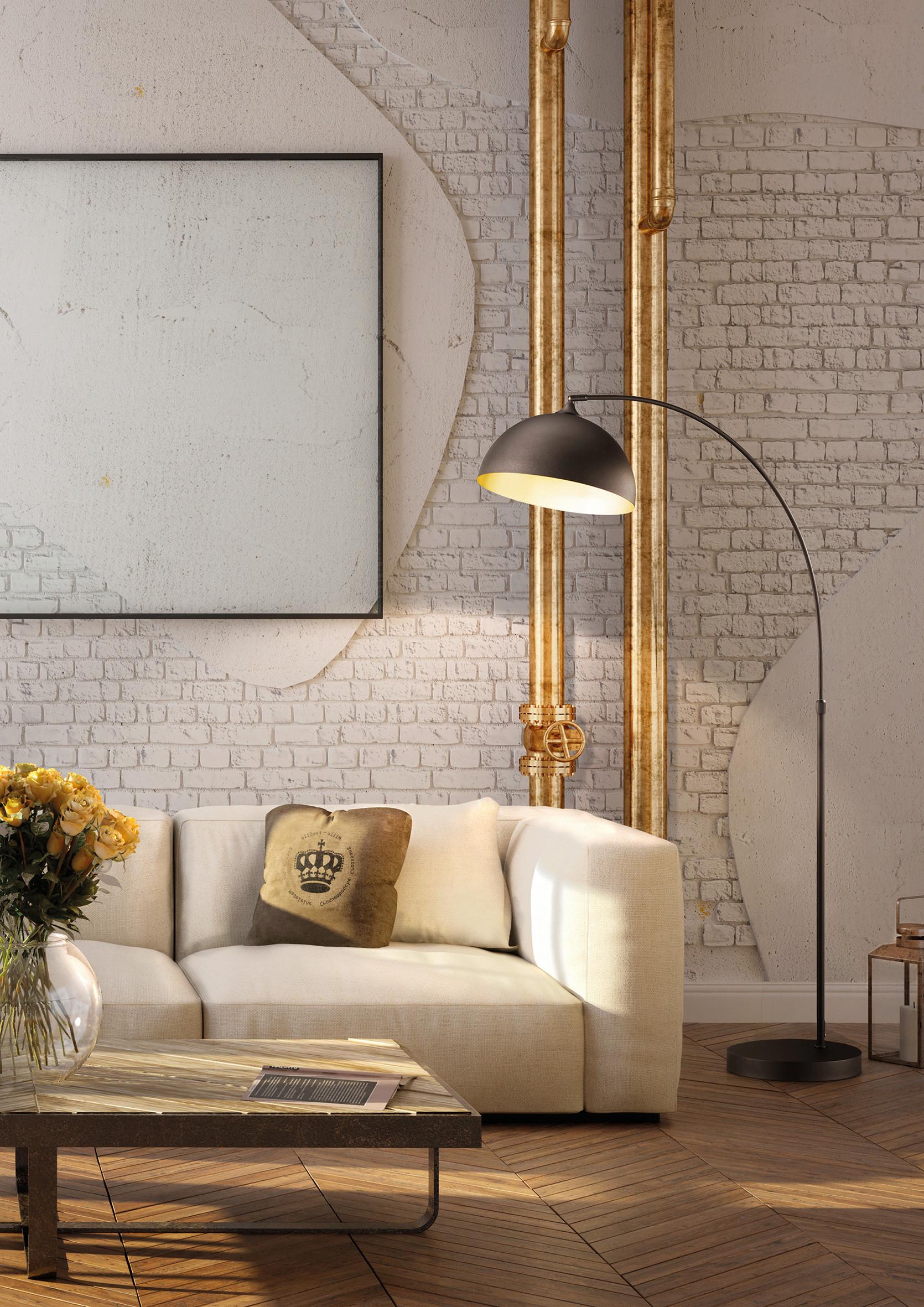 Stehleuchte 40358 Leitung - Design, Metall (65/160-200cm) - Fischer & Honsel