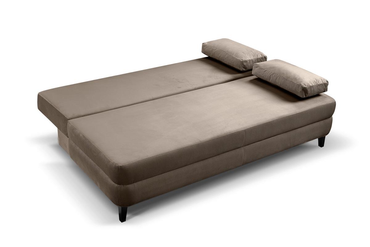 Schlafsofa Sorto Beigebraun B: 200cm - Beigebraun/Schwarz, Basics, Holz/Textil (200/91/100cm) - MID.YOU