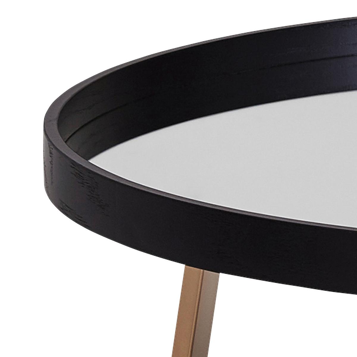 Konferenční stůl černý/zlatý - černá/barvy zlata, Design, kov/sklo (78/78/42,5cm) - MID.YOU