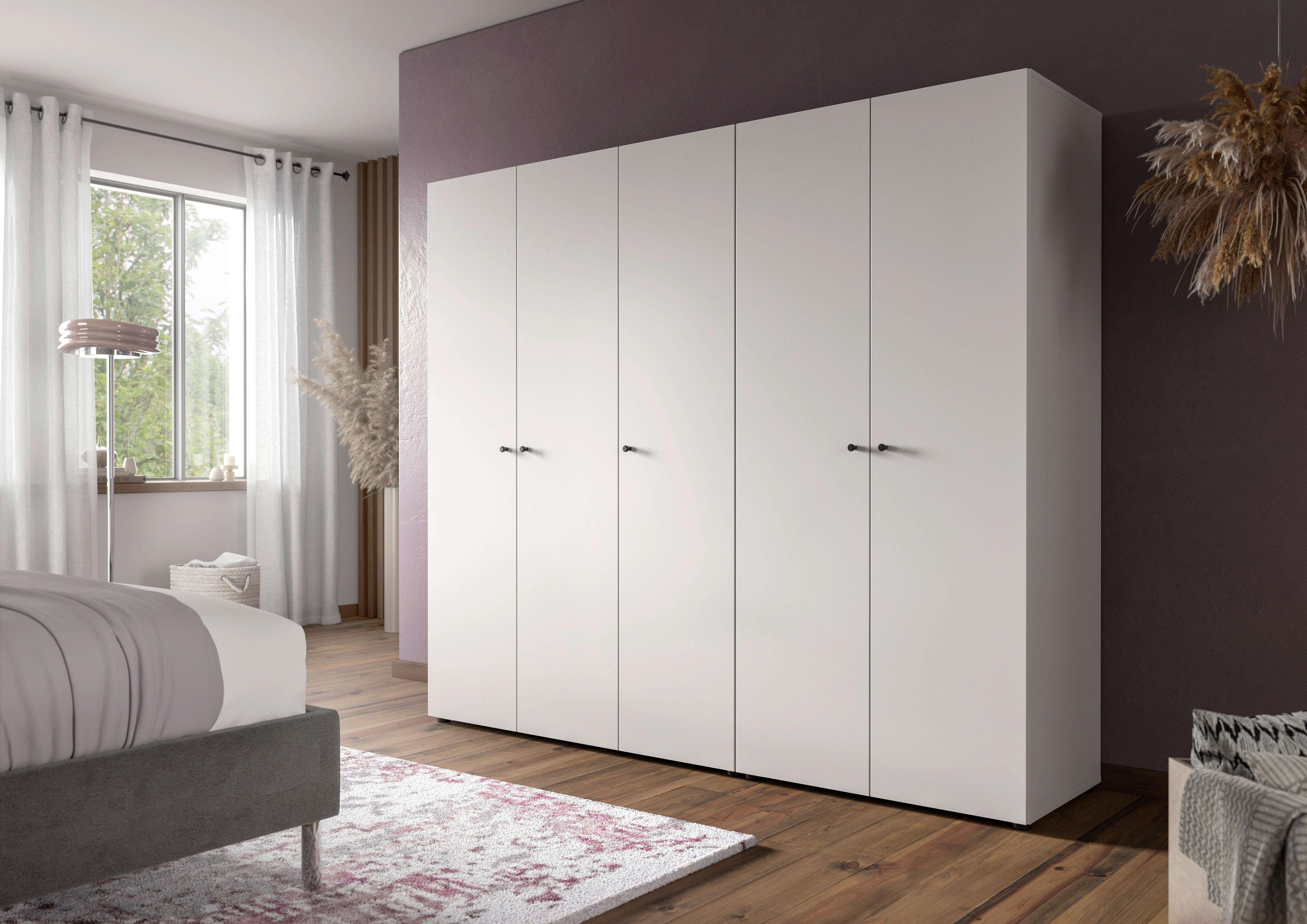 Drehtürenschrank Darwin, Weiß B: 200 Cm - Weiß, MODERN, Holzwerkstoff (200/176/51cm) - MID.YOU