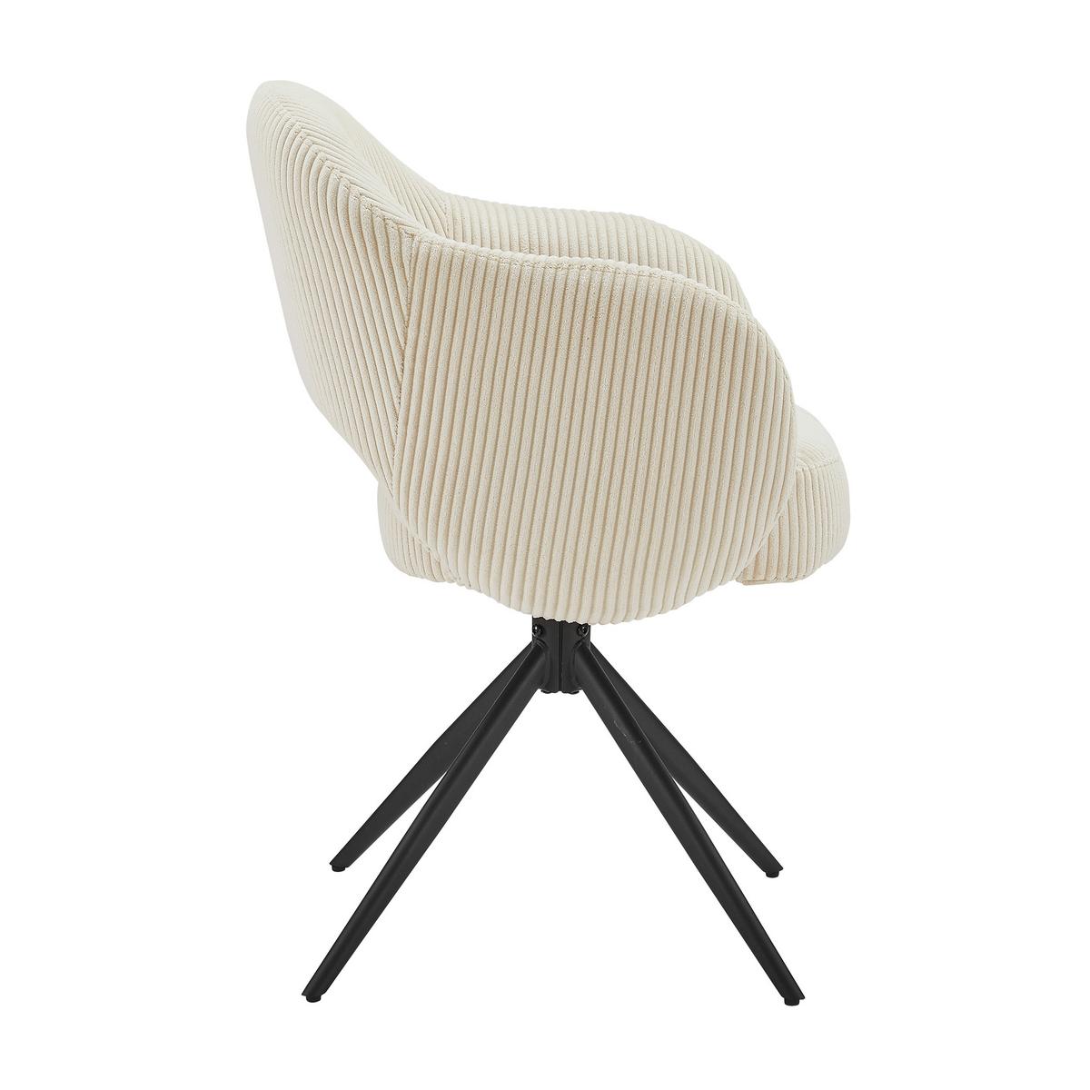 ARMLEHNSTUHL Schwarz/Beige B: 58cm - Beige/Schwarz, MODERN, Textil/Metall (58/84/60cm) - MID.YOU