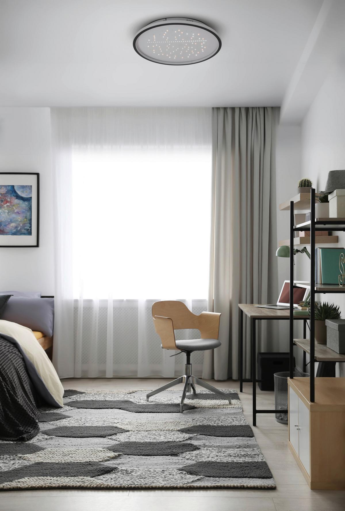 Led-deckenleuchte 3000-6500k - Weiß, Design, Metall (47,2/47,2/7,5cm) - Näve