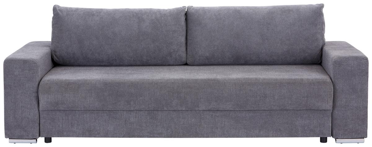Velká rozkládací pohovka Garcia, šedá - šedá, Moderní, textil/plast (250/84/105cm) - Ondega
