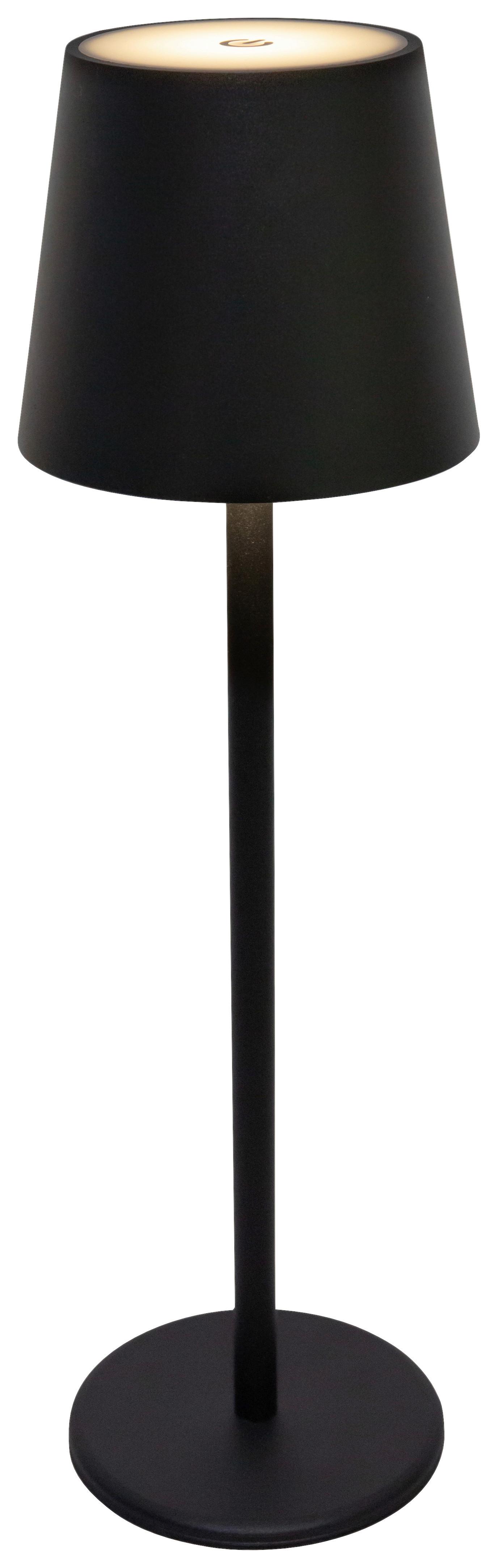 LED-Tischlampe Emily dimmbar Schwarz USB-Aufladbar - Schwarz, Basics, Kunststoff/Metall (11,5/36cm) - Luca Bessoni
