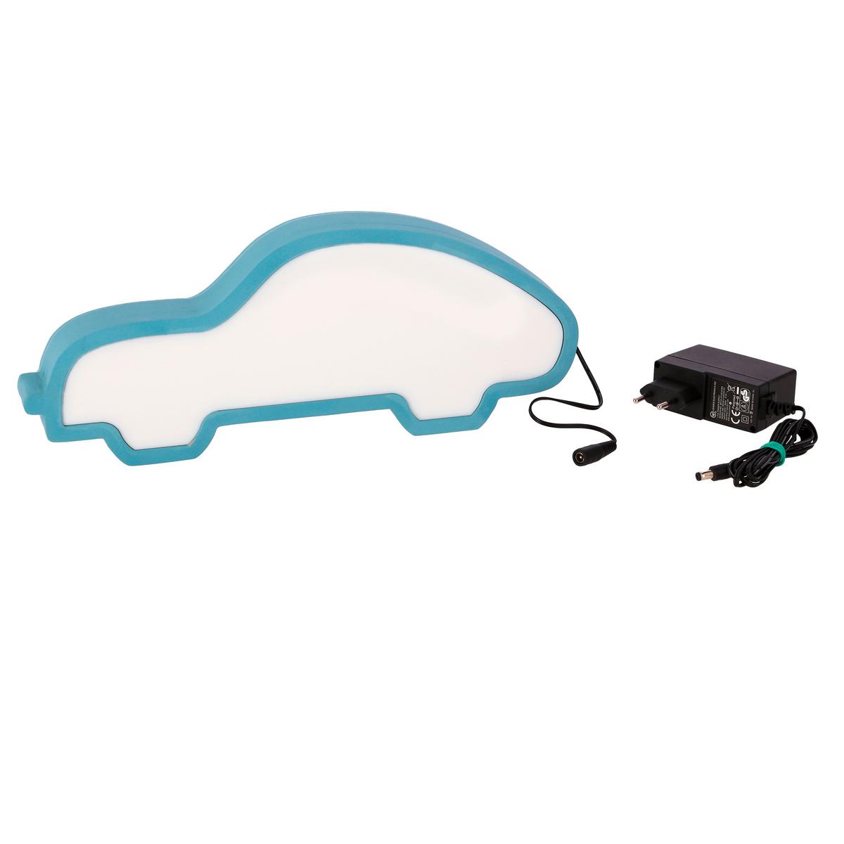 Kindertischleuchte 41-11695 Car - Blau, Basics, Holzwerkstoff/Kunststoff (35/3.5/14cm)