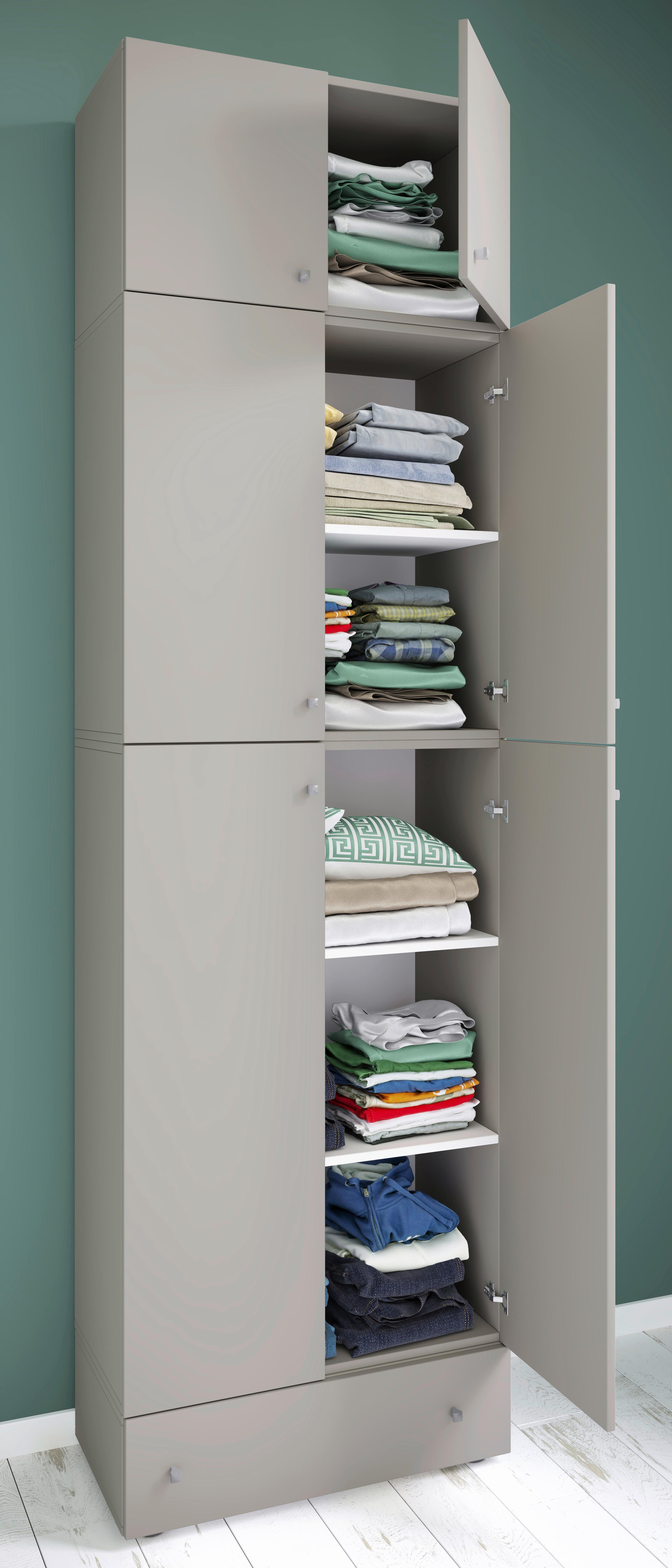 Drehtürenschrank B: 70 Cm Lona Xxl Grau - Grau, MODERN, Holzwerkstoff (70/240/39cm) - MID.YOU