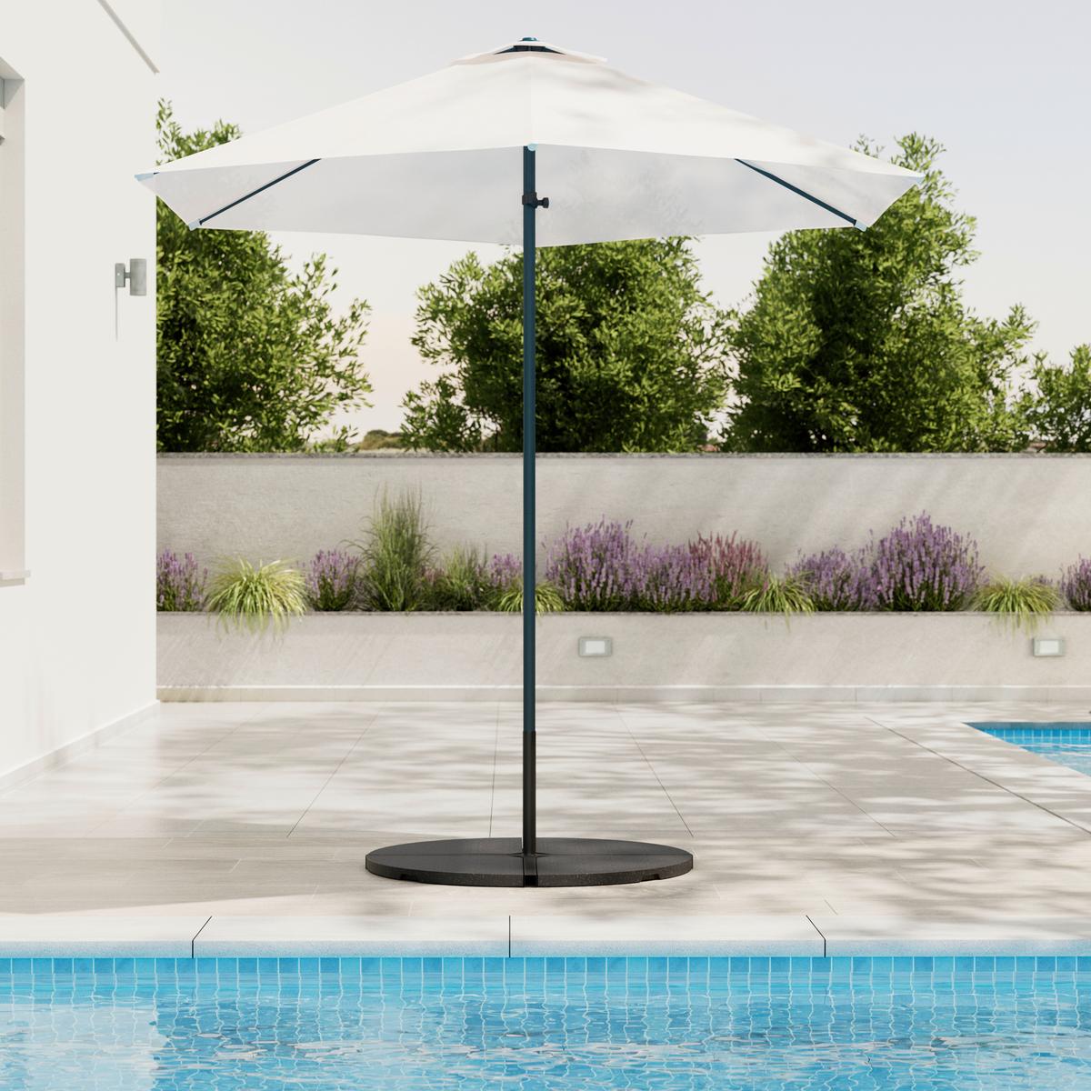 SLUNEČNÍK MARTINA - antracitová/béžová, Basics, kov/textil (270/230cm) - Mömax