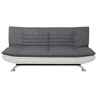 2-Sitzer-Sofa Mit Schlaffunktion Faith B: 196 cm - Chromfarben/Weiß, Design, Textil (196/91/98cm) - MID.YOU