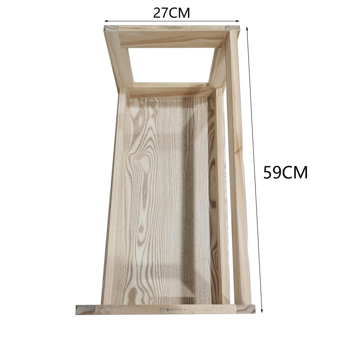 KOMODA COSMA -EXKLUSIV- - čierna/prírodná farba, Modern, kov/drevo (60/80/28cm) - Mömax