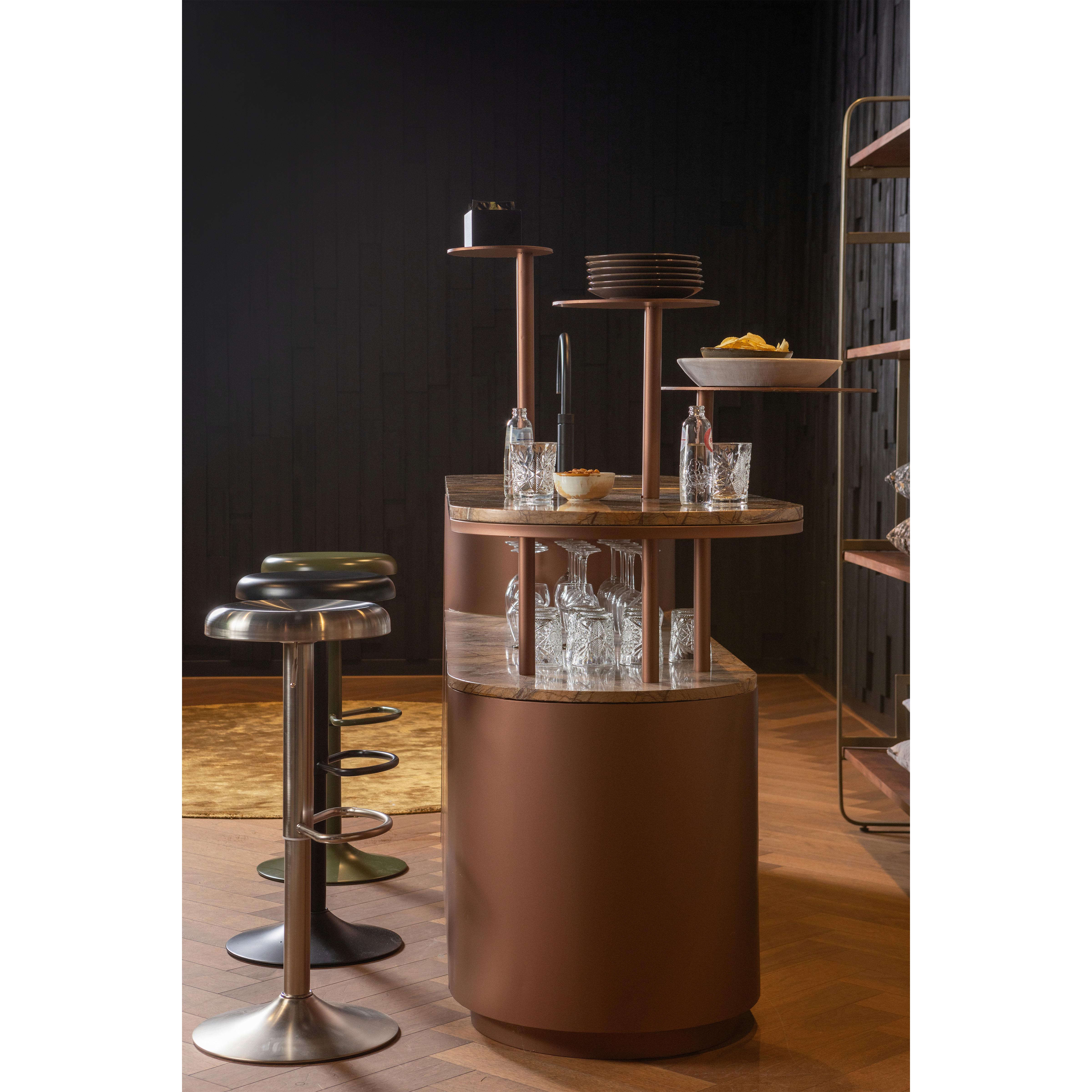 Barhocker Isaac Schwarz B: 39 Cm - Schwarz, Design, Metall (39/81/39cm) - Livetastic