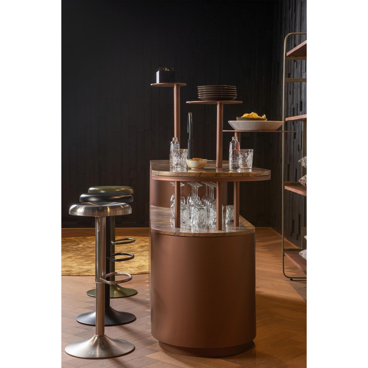Barhocker Isaac Schwarz B: 39 Cm - Schwarz, Design, Metall (39/81/39cm) - Livetastic