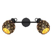 Strahler Jodie 2-flammig Verstellbar L: 35 Cm - Klar/Goldfarben, Basics, Glas/Metall (35/12/26cm) - Globo